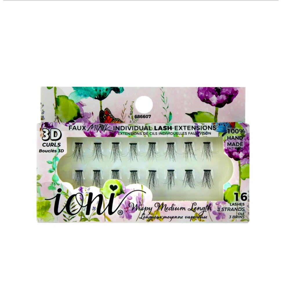 Individual Light Glamours Lashes IONI FM INDIVIDUAL 3S WSPY MED 5 packs for $20